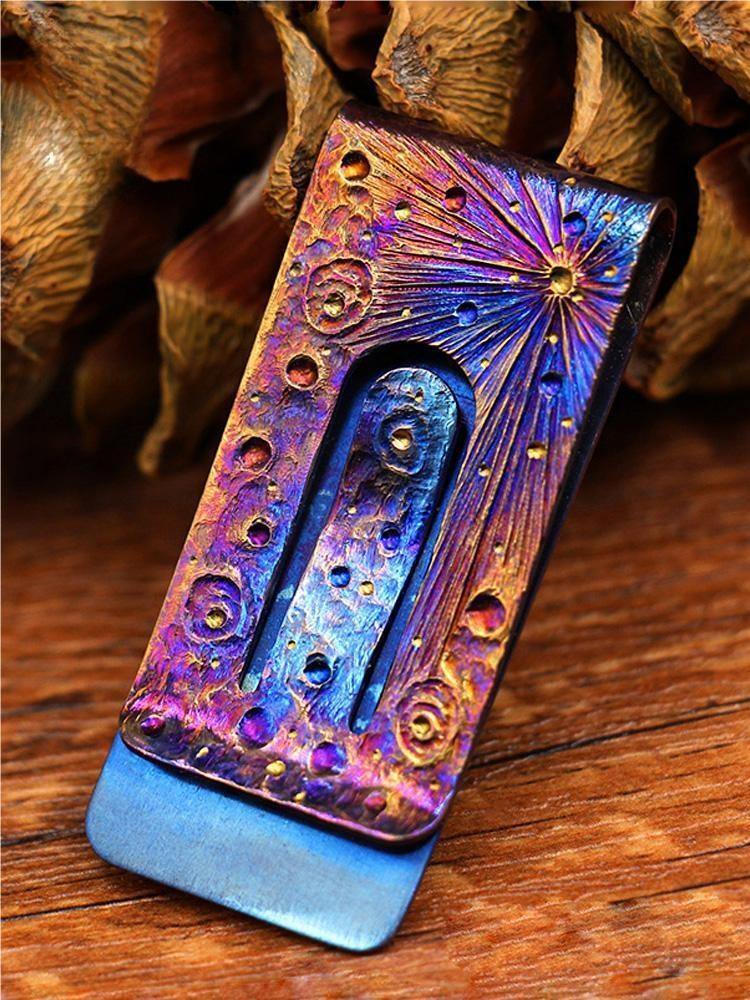 EDC Titanium Alloy Money Clip Cash Credit Cards Money Holder Clip Wallet Gift