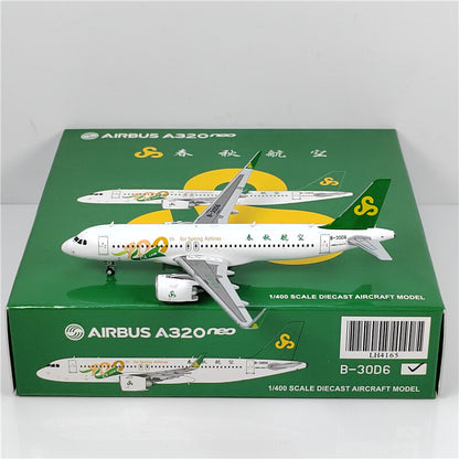1:400 JC Wings SPRING AIRLINES AIRBUS A320neo Airplane Diecast Aircraft Model