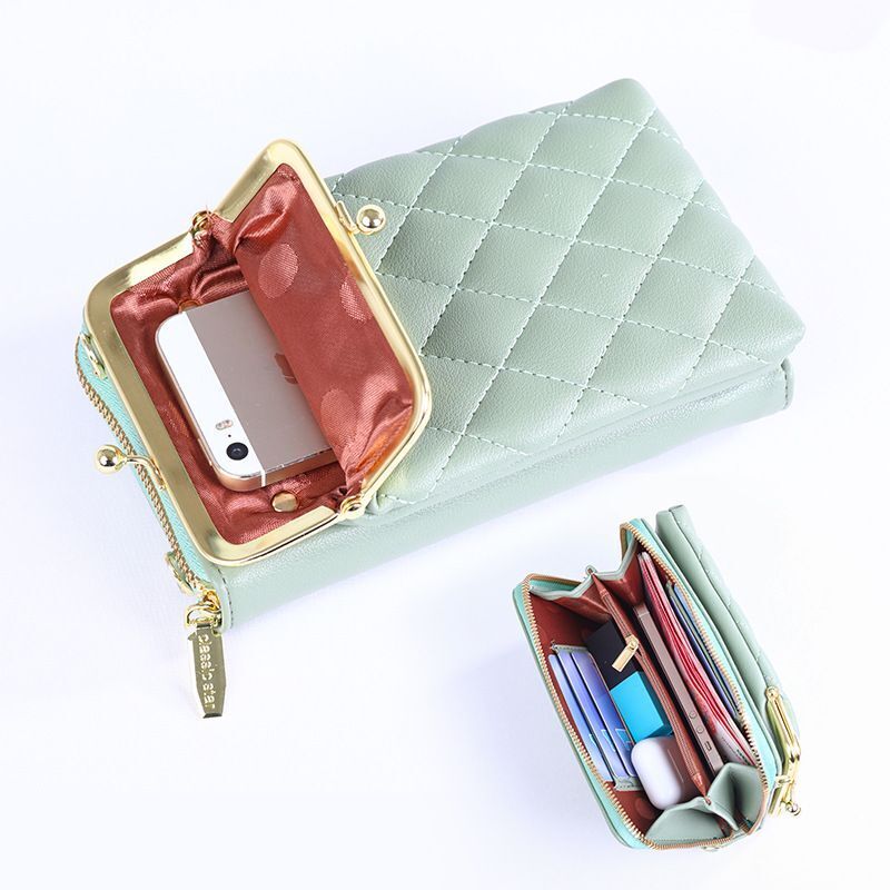 Embroidered Phone Shoulder Bag Mini Messenger Purse Outdoor Storage Wallet 1 PC