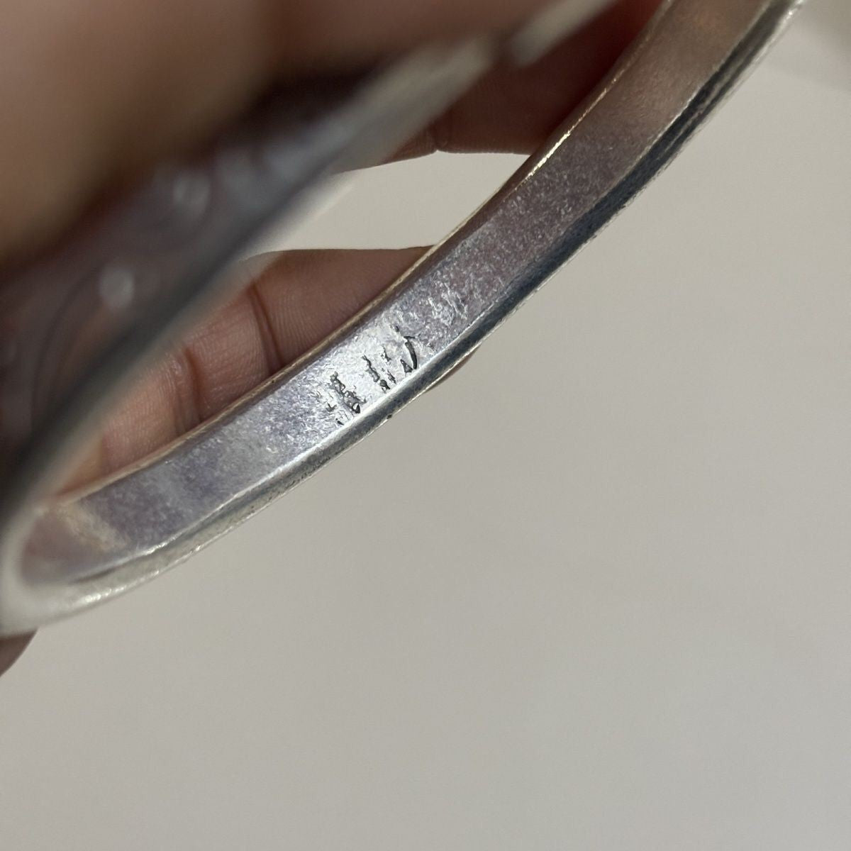 Tibetan Silver Bangle Handmade Ethnic Floral Bangle Nepal Copper Plated Silver