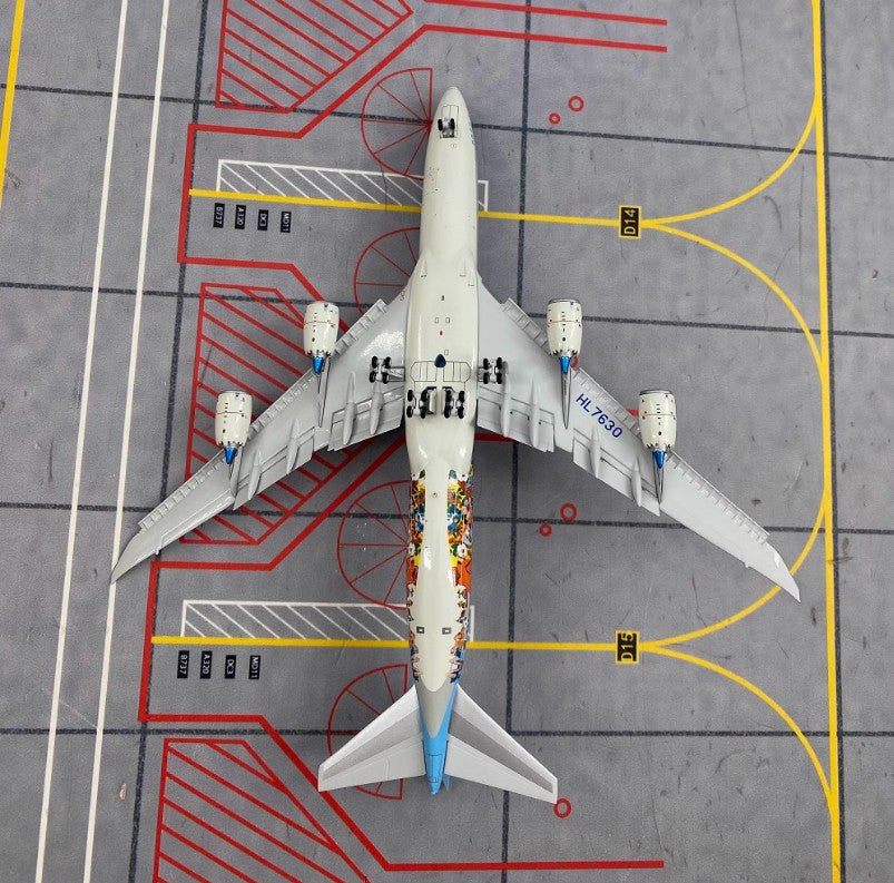 1:400 YY Wings KOREAN AIR BOEING 747-8 Flap Down Aircraft Diecast Airplane Model