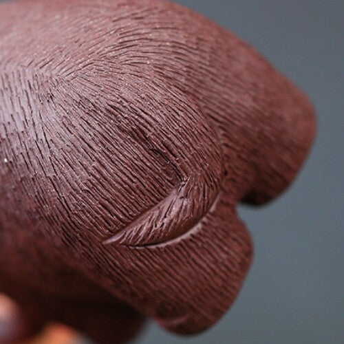 Handmade Artware Real Yixing Zisha Clay Tea Pet Elephant Statue Table Ornament