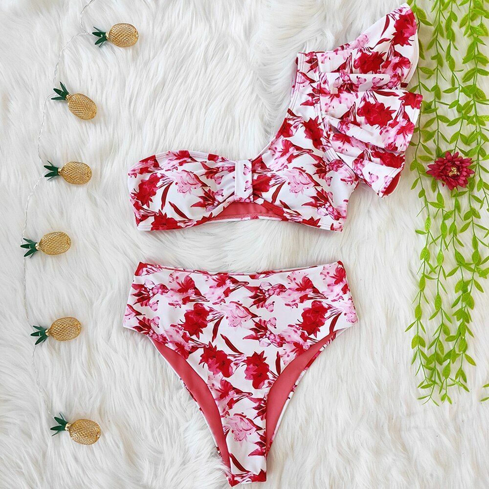 Women Swimsuit Swimwear High Waist Bikini Sexy Push Up Plus Size Bathing Suits