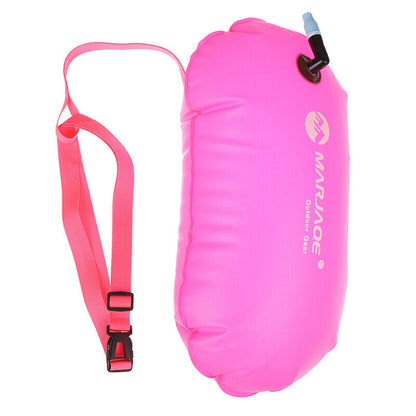 Inflatable Swim Buoy Safety Float Waterproof Air Dry Bag Open Water Swimmingfp