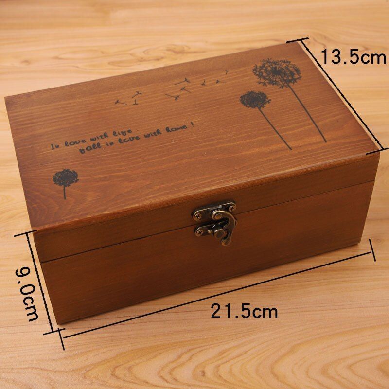 Sewing Box Home Set Needles Threads Tools Craft Kit Storage Boxes 21x13x9cm Wood