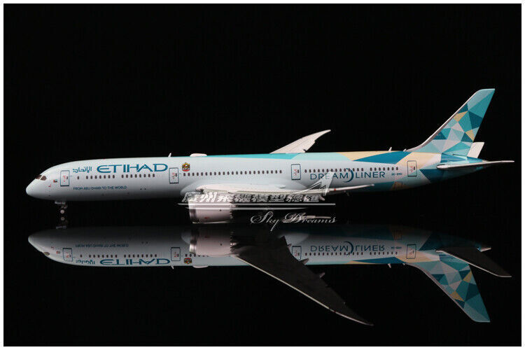 1:400 JC Wings ETIHAD BOEING 787-10 Passenger Airplane Flap Down Diecast Model