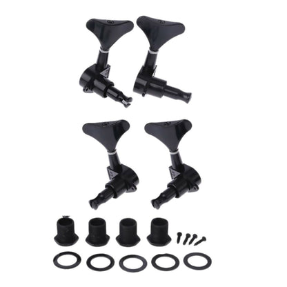 Black 2L+2R 4 Acoustic Guitar String Tuning Pegs Closed Gear Machine Heads B