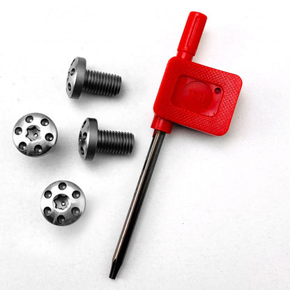 4* CNC 416 Stainless Steel Custom Screws with T8 Torx Keys For 1911 Grips Model