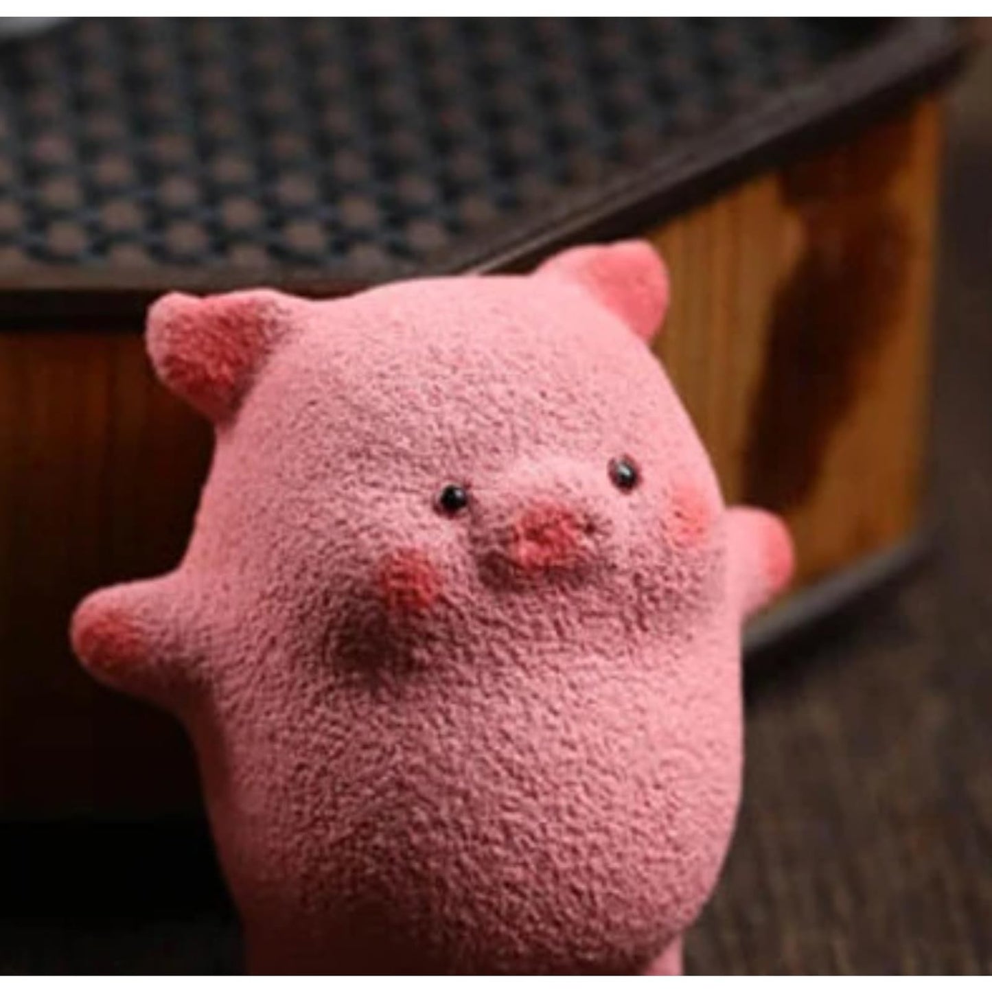 Little Pig Pink Purple Sands Tea Pet 5.5cm 2.2in Tea Tray Desktop Mini Decor