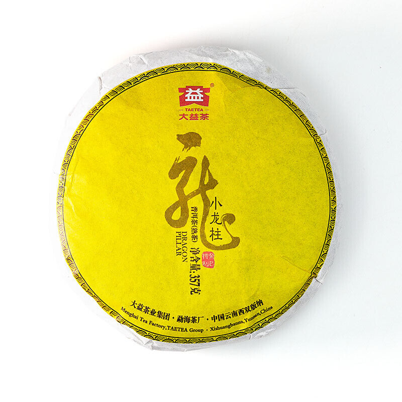 2018 Menghai TAETEA Small DRAGON PILLAR Dayi Tea Cake Pu-erh 357g 1801 Ripe Puer