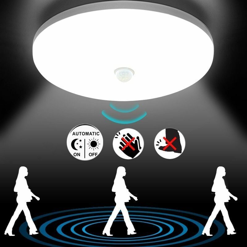 LED Ceiling Lights PIR Motion Sensor Smart Lighting AC85-265V 9W 13W 18W 24W 36W