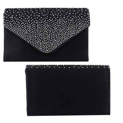Shoulder Bag Masonry Ladies Satin Clutch Shiny Handbag Wedding Bag Fashion Women