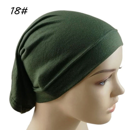 Muslim Head scarf Inner Hijab Caps Islamic Underscarf Ninja Scarf hat Unisex