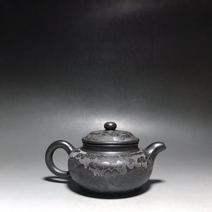 Chinese Yixing Zisha Clay Handmade Exquisite Teapot（龙纹仿古 底款：尹振庭）