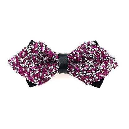 Men Bowtie Diamond Luxury Crystal Gem Tie Fashion Wedding Party Neckwear Banquet