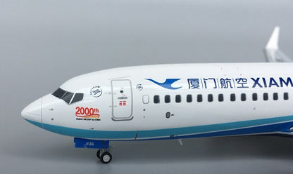 JC WINGS XIAMEN AIR for BOEING B737 MAX8 B-1136 2000th 1/200 diecast plane model
