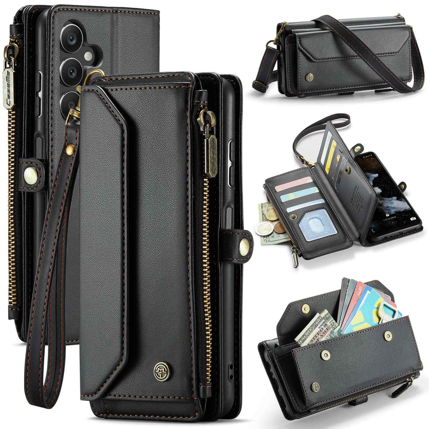 Crossbody for Samsung Galaxy A36 A56 Case Wallet 【RFID Blocking】with Card Holder