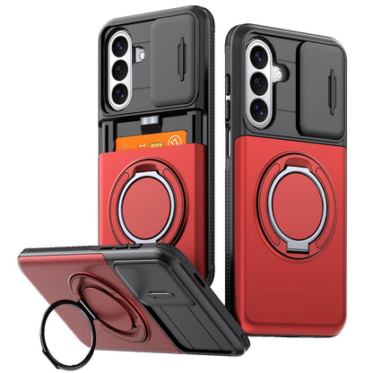 For Samsung Galaxy A57 A56 A37 A36 A27 A26 A17 Case with Card Holder & Kickstand