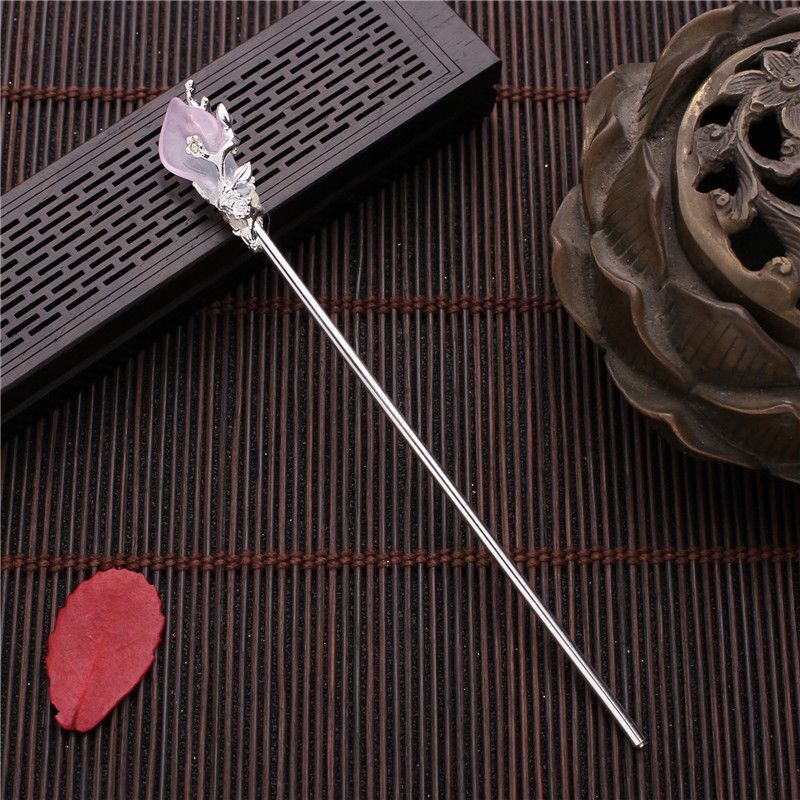 Women Hair Stick Metal Glaze Chopstick Hairwear Retro Chinese Hanfu Accessories
