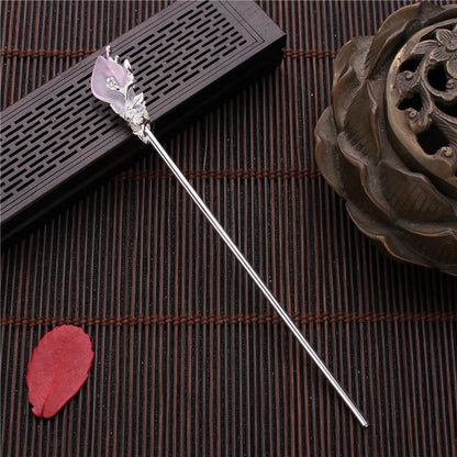 Women Hair Stick Metal Glaze Chopstick Hairwear Retro Chinese Hanfu Accessories
