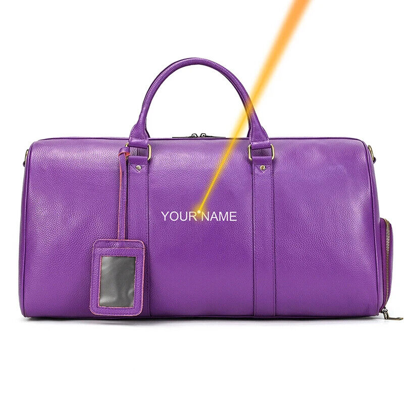 Genuine Leather Travel Bag Men Women Cowhide Casual Travel Weekend Shoulder Bag