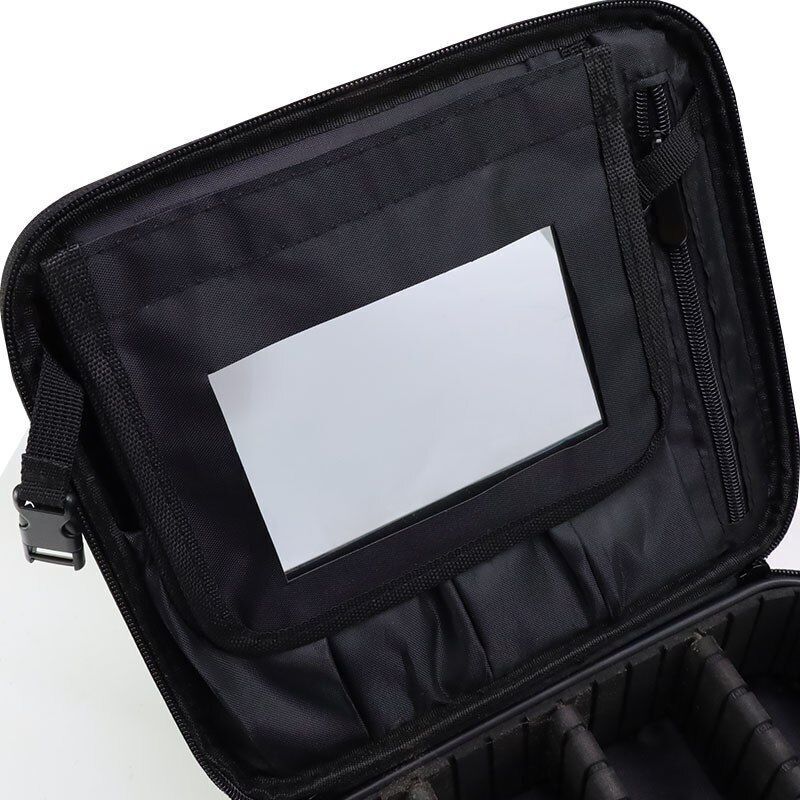 Makeup Case Traveling Cosmetic Bag Make Up Storage Box Nail Tool Suitcases Solid