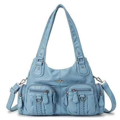Shoulder Bag Crossbody Multifunctional Handbag Waterproof Purse Traveling Pack