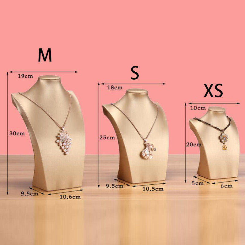 Showcase Necklace Holder Pendant Chain Jewelry Neck Bust Elegant Display Stand