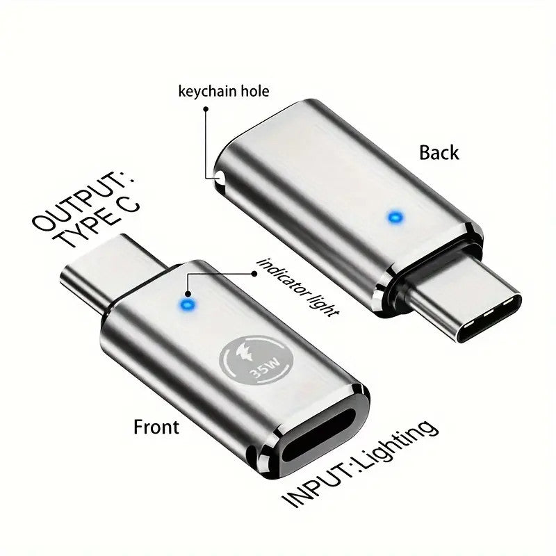 35W USB-C Male to iOS Female Adapter + lanyard For iPhone 15 Pro Max 15 Plus Lot