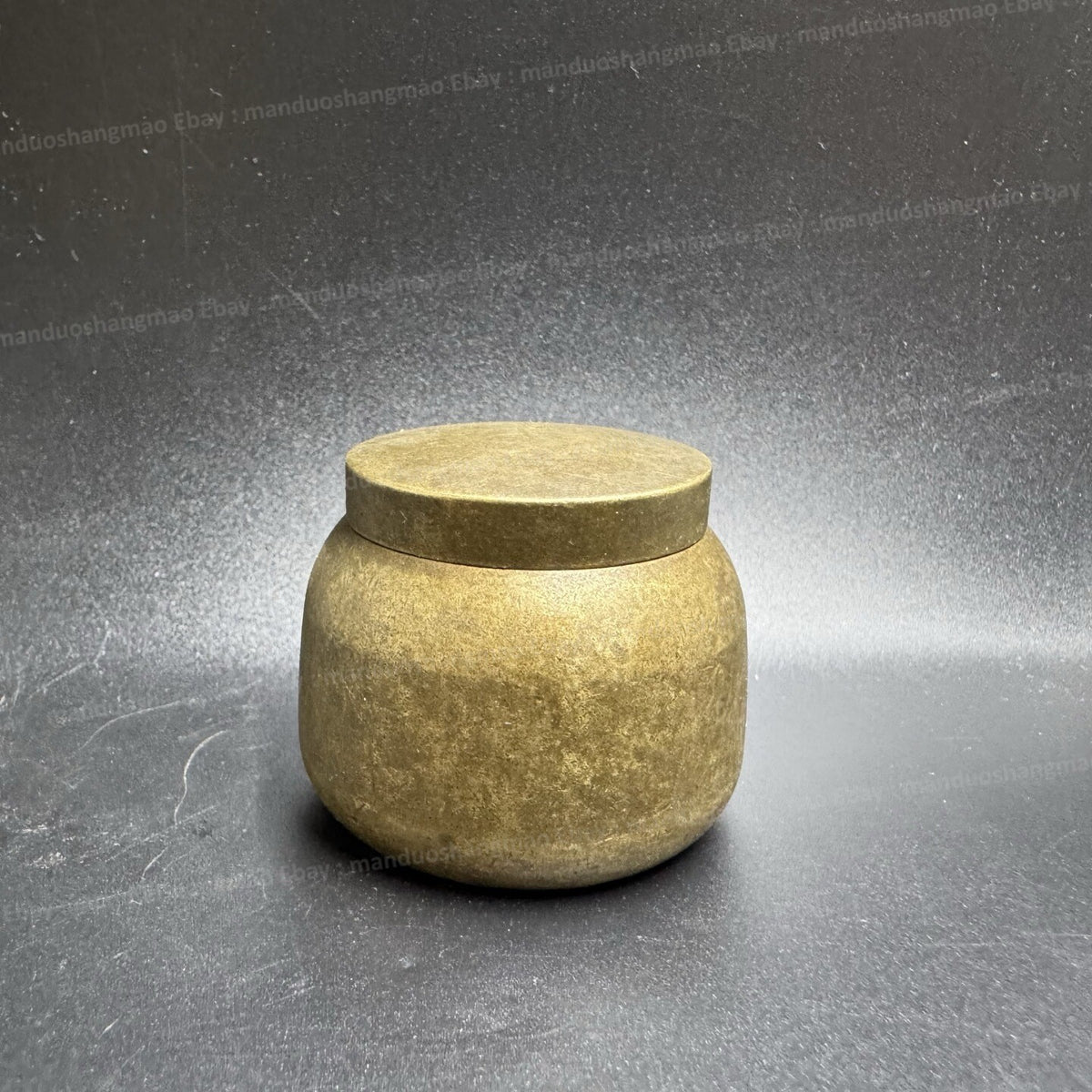 Traditional Chinese Brass Tea Canister Airtight Container