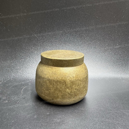 Traditional Chinese Brass Tea Canister Airtight Container