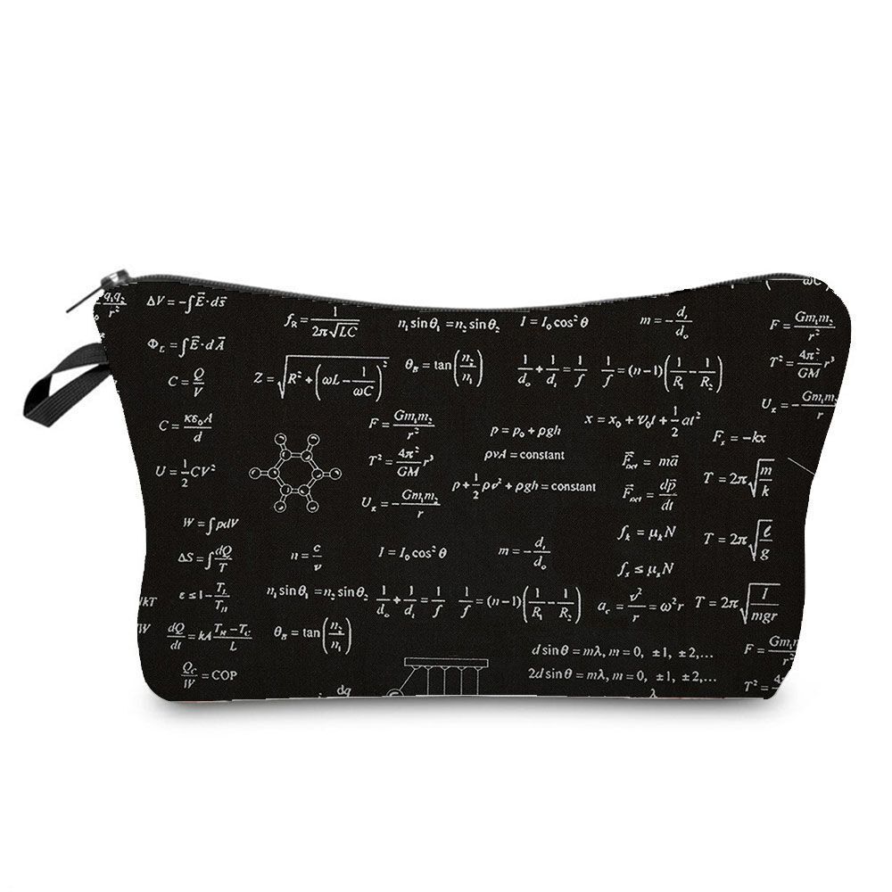 Natural Science Printed Student Pencil Case Teacher Cosmetic Storage Toilet Bag