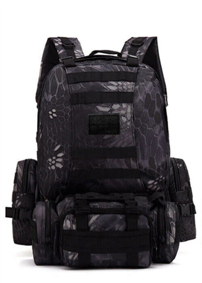 4 in 1 Backpack 55L Tactical Backpack Bag Army Rucksack Outdoor Sport Travel