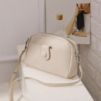 Women's Small Crossbody Bag Genuine Leather Shoulder Handbag Zip