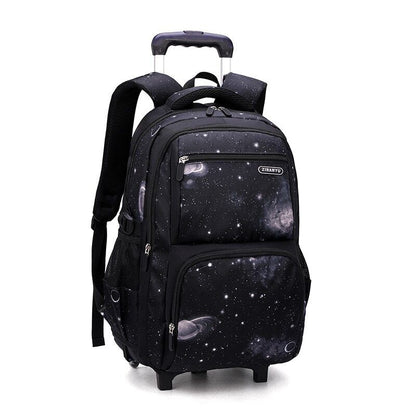 School Bag Wheels School Backpack Wheeled Bag Students Bags Boys Travel Luggage