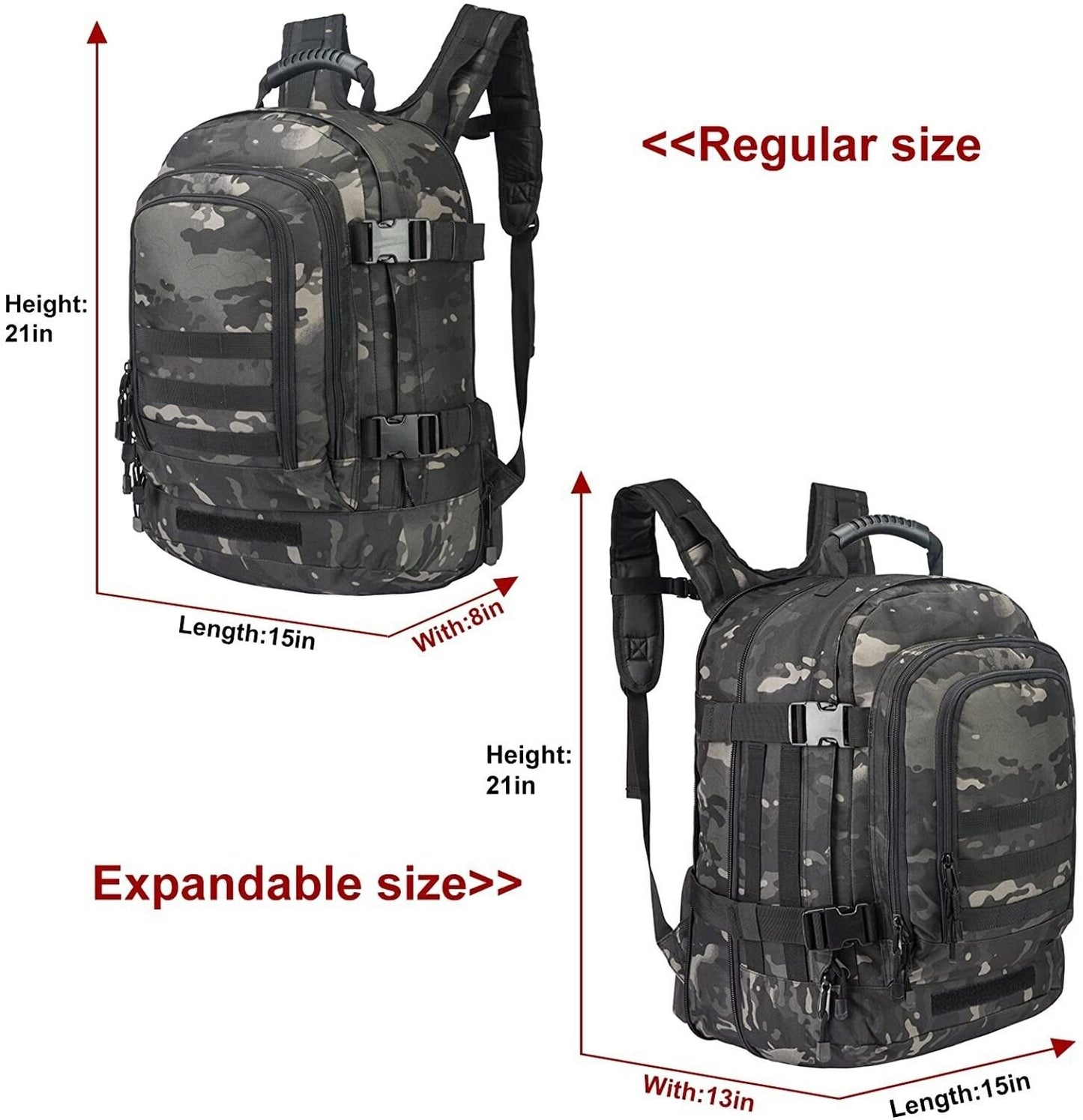 Military Camping Backpack Men Tactical Waterproof Travel Bags Rucksack Hiking