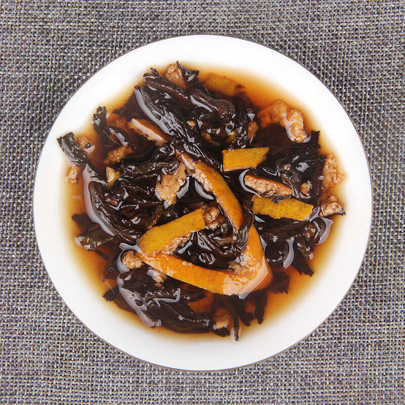 500g Yunnan Chenpi Pu'er Tea Cake Citrus Ripe Tea Black Tea Small Jade Cake