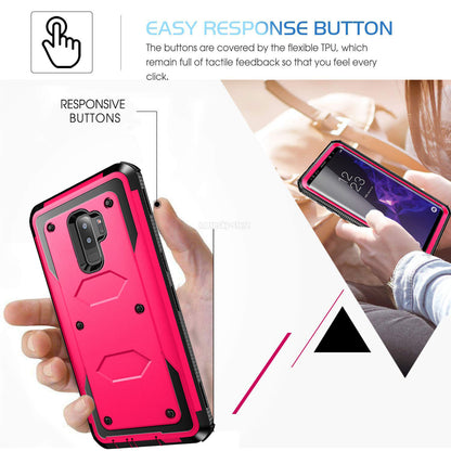 For Samsung Galaxy S9 /S9 Plus Case Impact Hard Cover / Tempered Glass Protector