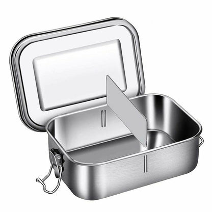 Lunch Container Stainless Steel Food Snack Storage Boxes Eco-friendly Rectangle