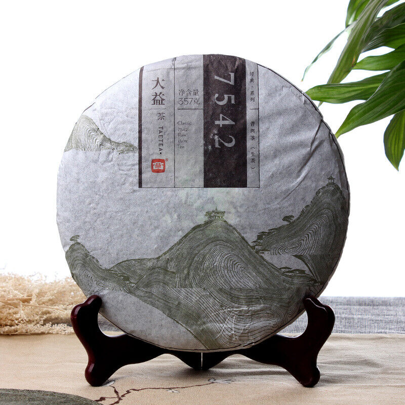 Menghai Dayi 7542 Pu'er Tea Cake Chinese Yunnan Puerh Pu-erh 2014 357g Raw Puer