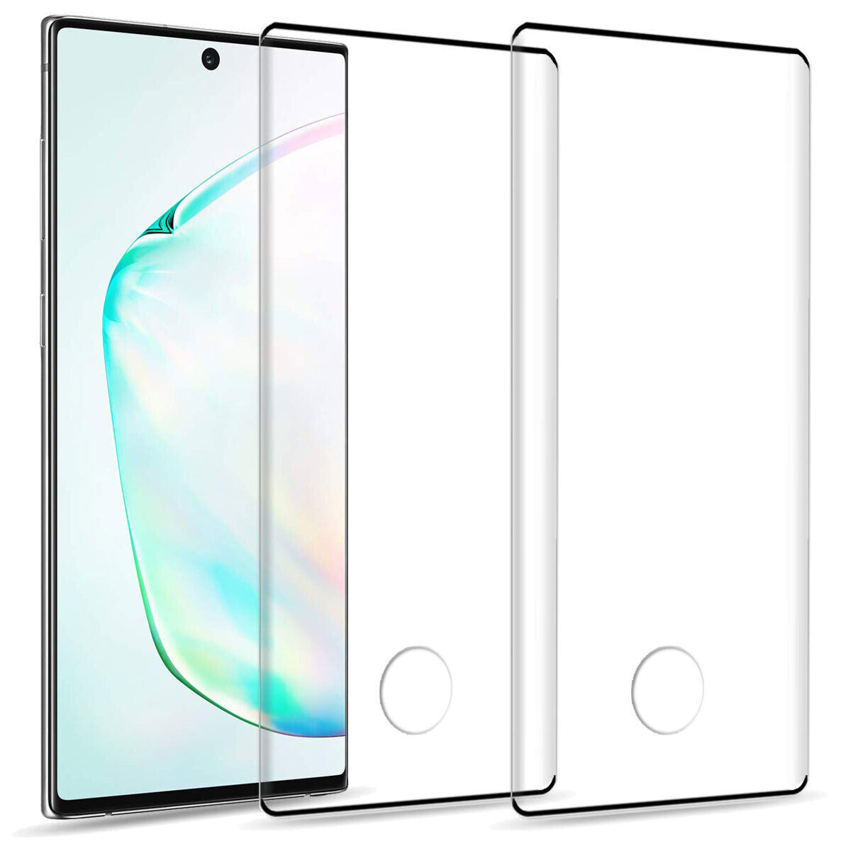 For Samsung Galaxy Note10+ Case Clip Belt Stand Cover / Tempered Glass Protector
