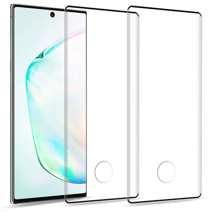 For Samsung Galaxy Note10+ Case Clip Belt Stand Cover / Tempered Glass Protector