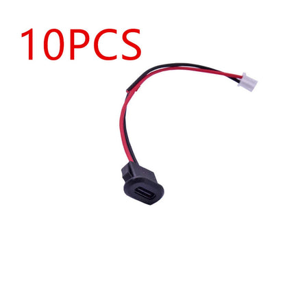 10PCS Type C Female Pigtail Cable to 2 Pin Wire Connecter Fast Charging Port A