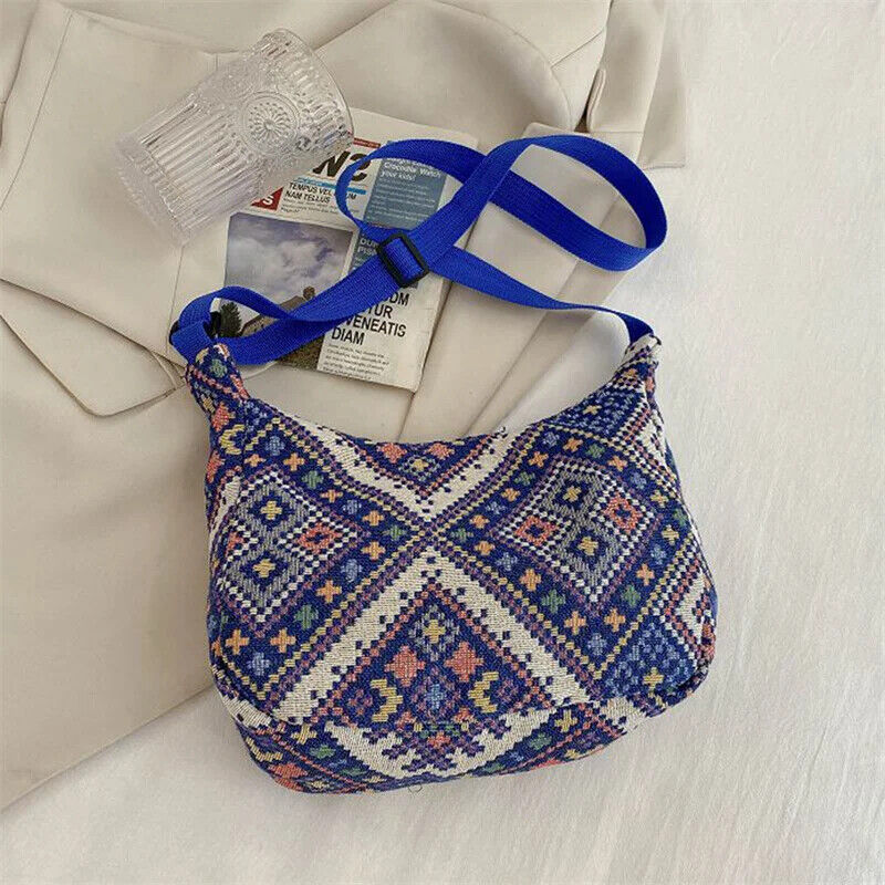 Shoulder Messenger Bag Handbags Ethnic Style Canvas Shoulder Bag Woven Bag