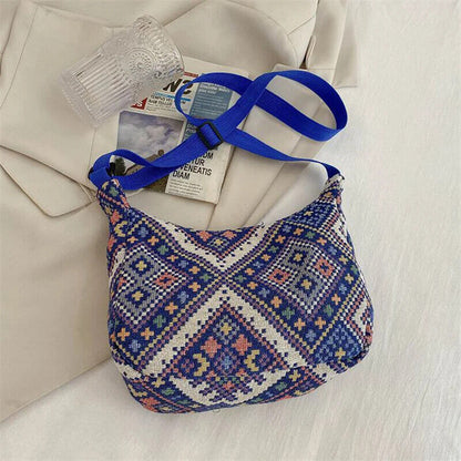 Shoulder Messenger Bag Handbags Ethnic Style Canvas Shoulder Bag Woven Bag