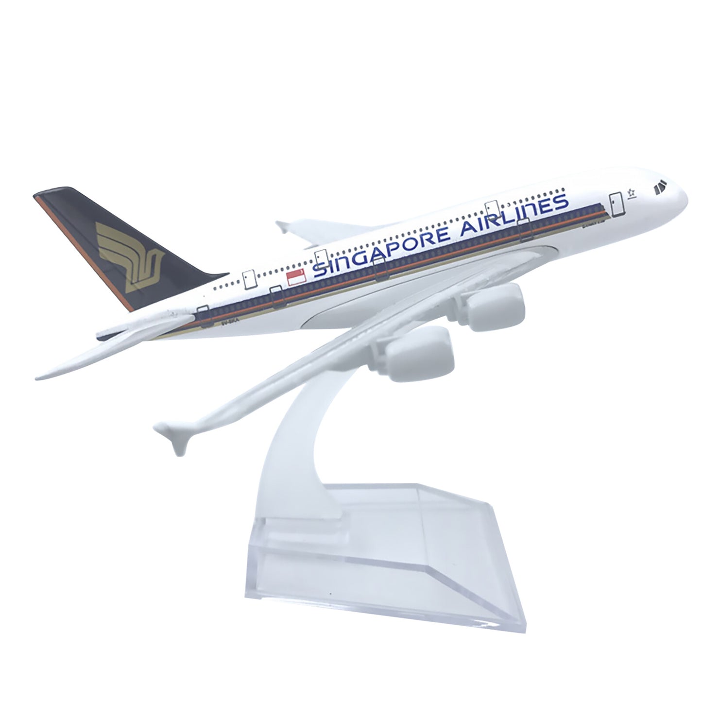 1/400 Scale 16cm Aircraft Singapore A380 Alloy Plane Model Static Display Gift
