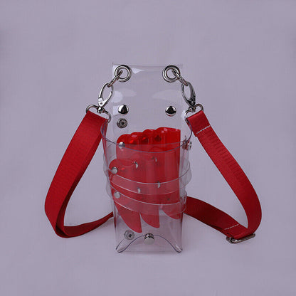 Transparent PVC Hairdresser Scissors Bag Holder Shears Waist Shoulder Bag