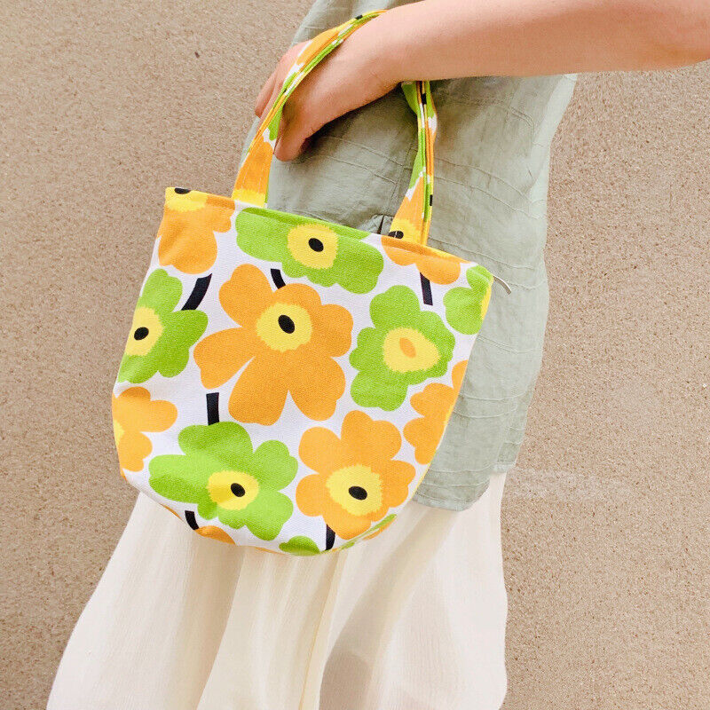 Fashion Colorful Elegant Canvas Unikko Poppy Tote Bag,Shopping Bag For Her