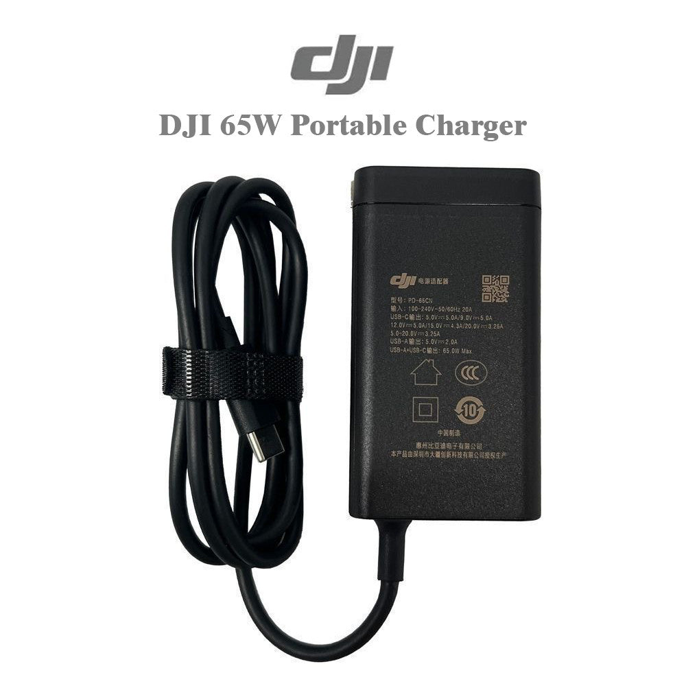 DJI 65W Portable Charger with Cable for Mavic 3,Air 3,Avata(PD-65CN) US/CN/JP/TW