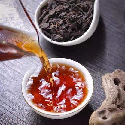 500g Premium Liu Bao Tea Guangxi Fragrant Wuzhou black Tea Dark Tea with Basket